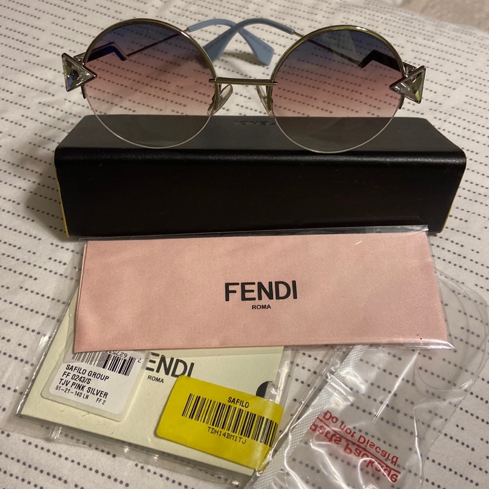 FENDI SAFILO PINK SILVER SUNGLASSES